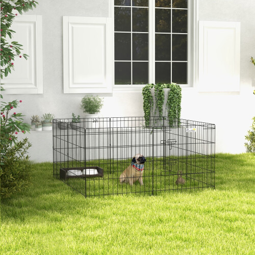 PawHut Parque para Perro Negro 61 x 61 cm 1