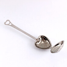 Heart Shape Tea Strainer Spoon Silver