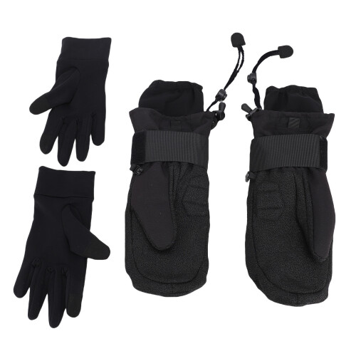 Rainproof Thermal Ski Gloves Black