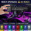 8PCS Wireless LED Strobe Lights with Remote, USB Rechargeable, 8 Colors, Waterproof, High Brightness 2