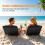 Outsunny Esterillas de Playa Negro 134 x 48 x 43 cm 4