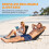 Outsunny Esterillas de Playa Negro 134 x 48 x 43 cm 5