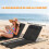Outsunny Esterillas de Playa Negro 134 x 48 x 43 cm 6