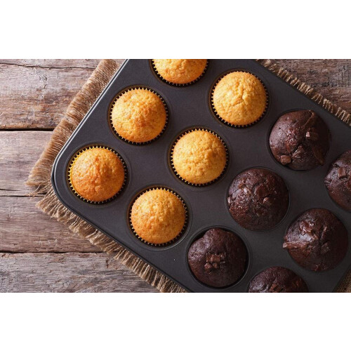 True Face 12 Cup Non Stick Muffin & Cupcake Baking Tray 2