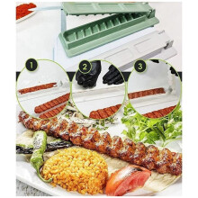 2St Kebabmaskin BBQ KöTtspettmaskin ÅTeranväNdbar för Kebabpressmaskin GrilltillbehöR för KöK GrilltillbehöR,Svart