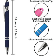 Pencil Curler Stylus Pen 1.0mm Fine Point, Smooth Writing, Colorful Bulk Pens for Journaling, Note Taking, Compatible with Screens