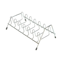 6Pièces Range Assiettes Bols Acier Inoxydable Antidérapant Argenté