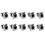 10PCS Ethernet Rj45 Chassis Socket NE8FDP Ethernet Pass Through Connector IP65 Waterproof E 1