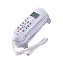 Kristallsockel--Telefon, Festnetztelefon B365, Kleines Wandtelefon, Verbesserte Anzeigefunktion, Weiß