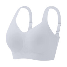 Everyday Full Coverage Bralette, Smooth Fabric & Wide Straps, Wardrobe Essential for Women Seeking Comfort & Support Gray XL