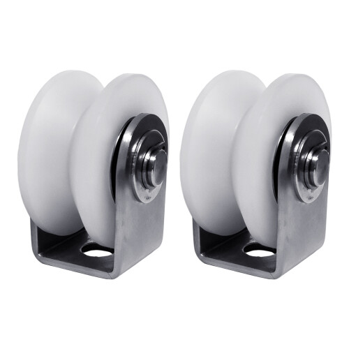 2Pcs Premium Quiet Positioning Casters With-48V type pulley 201