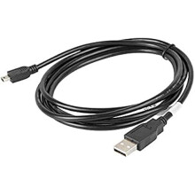 LANBERG USB CABLE 2.0 MINI AM-BM5P 1.8M, BLACK CA-USBK-10CC-0018-BK
