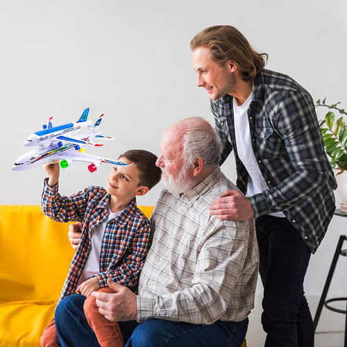 Double Decker Airplane Comes with 3D Lights Bump 1