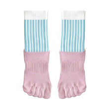 High Performances Athletic Toe Sock with-Pink with blue and w