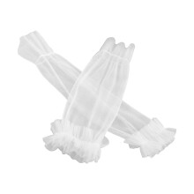 Delicate Arm Sleeves with Ruffle Design Bridal Shower-Cream