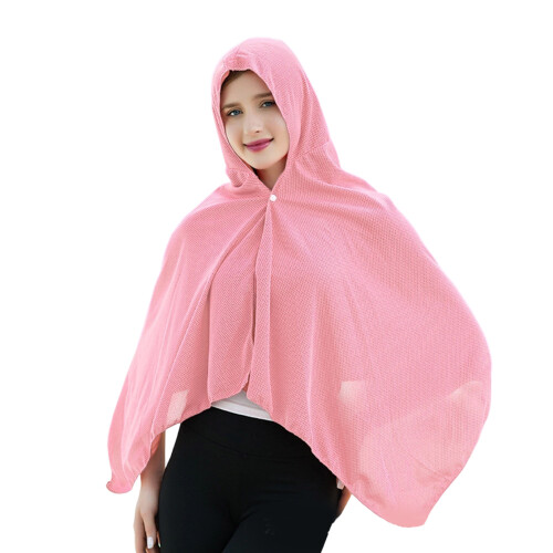 Couverture de bain de protection solaire, serviette à-rose clair