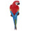 Red Left Resin Parrot Decoration Model 3