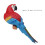 Red Left Resin Parrot Decoration Model 5