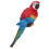 Red Left Resin Parrot Decoration Model 6