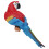 Red Left Resin Parrot Decoration Model 7