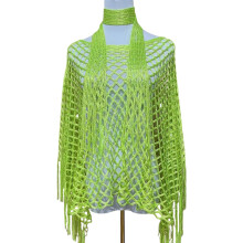 2PCS Zarte Überwurfschal-Badeanzugüberwurf-fluoreszierendes Grün