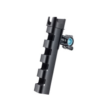 Le support de canne à pêche pour moto rotatif à 360 assure-Noir