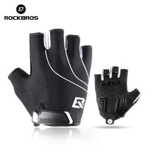 (S107-1, M) ROCKBROS Cycling Gloves Men Women Sports MTB Road Half/Full Finger Bicycle Gloves Breathable Shockproof Anti-slip Bike Gloves