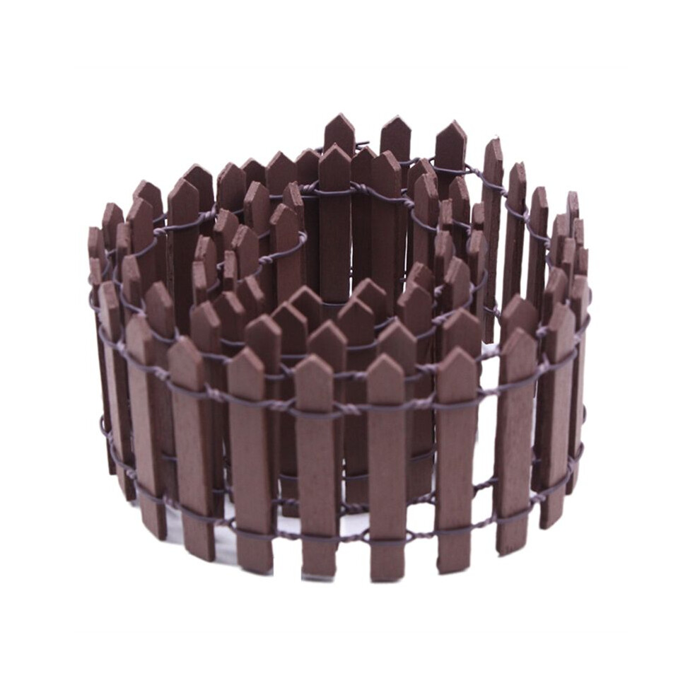 Fence, Garden And Potted Plant Decoration, Fairy Garden Fence Wooden Decoration, Diy Project Fence Brown Wella Elements