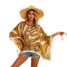 Châle de protection solaire en soie, robe de plage respirante en