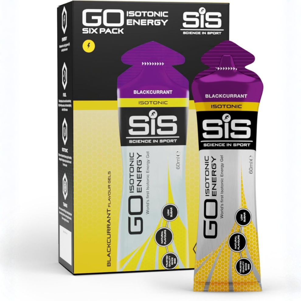 Sis Science In Sport Go Isotonic Energy Gel, Blackcurrant - 6 X 60Ml