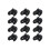 12Pcs Wall Tree Climbing Foot Hand Holds with Mounting-Black 1