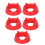 5pk Plastic Ball Holders Display Stand Red 9