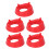 5pk Plastic Ball Holders Display Stand Red 15