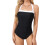 Ergonomic Swimsuit Rapid Drying Single Piece Elastic-Black XXL 1