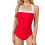 Single Piece Design Comfortable Swimwears-Red and white S 1