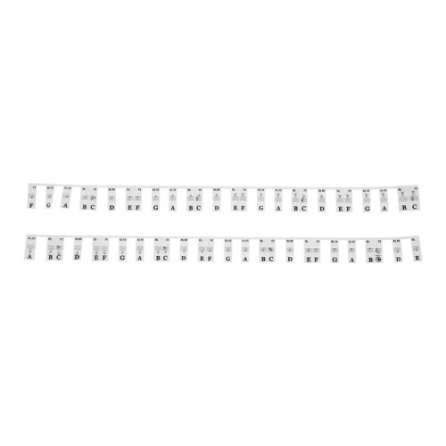88 Key Removable Piano Keyboard Stickers Stave Notation Note Strip Stickers for Beginners Students