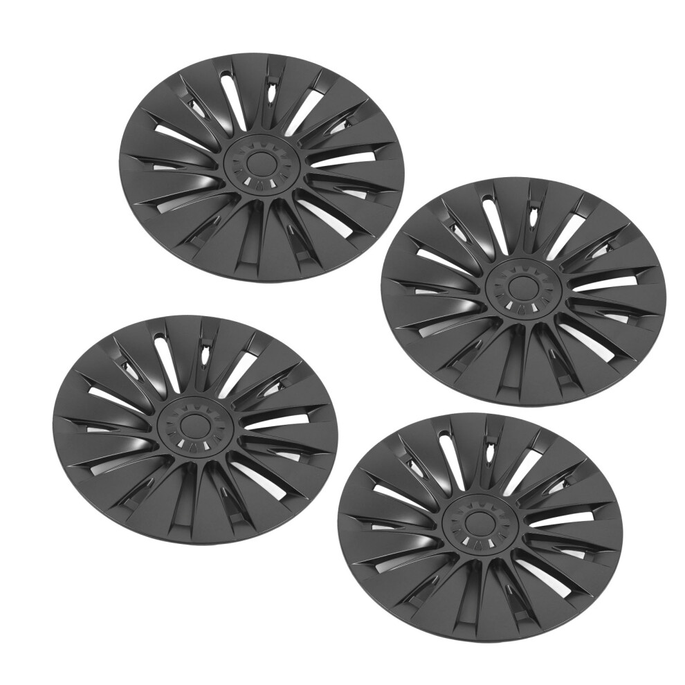 4Pcs Hubcaps Tesla Model Y 2020-2023 Dark/Grey 7055741595974