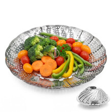 GEEZY Collapsible Steamer Basket Food Vegetable Steaming Metal Insert 13.5 to 23cm