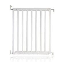 (Blanco Madera, 63.5cm-105.5cm) Safetots Barrera para Escalera de Madera Maciza con Fijación por Tornillos
