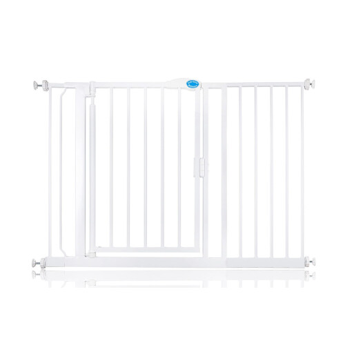 (Blanco, 118.2cm - 125.2cm) Bettacare Puerta Para Mascotas con Cierre Automático