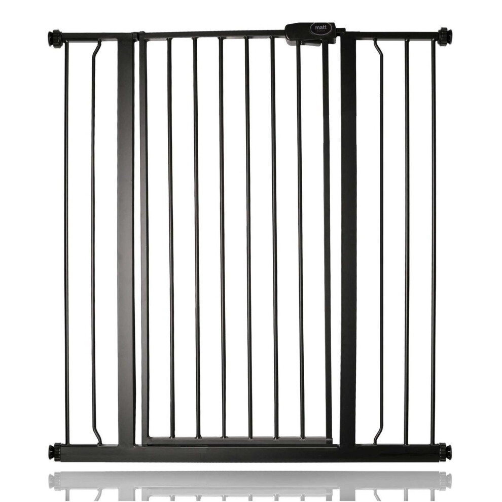 Safetots (Matt 100.8Cm - 108.4Cm) Extra Tall Pressure Fit Gate Black