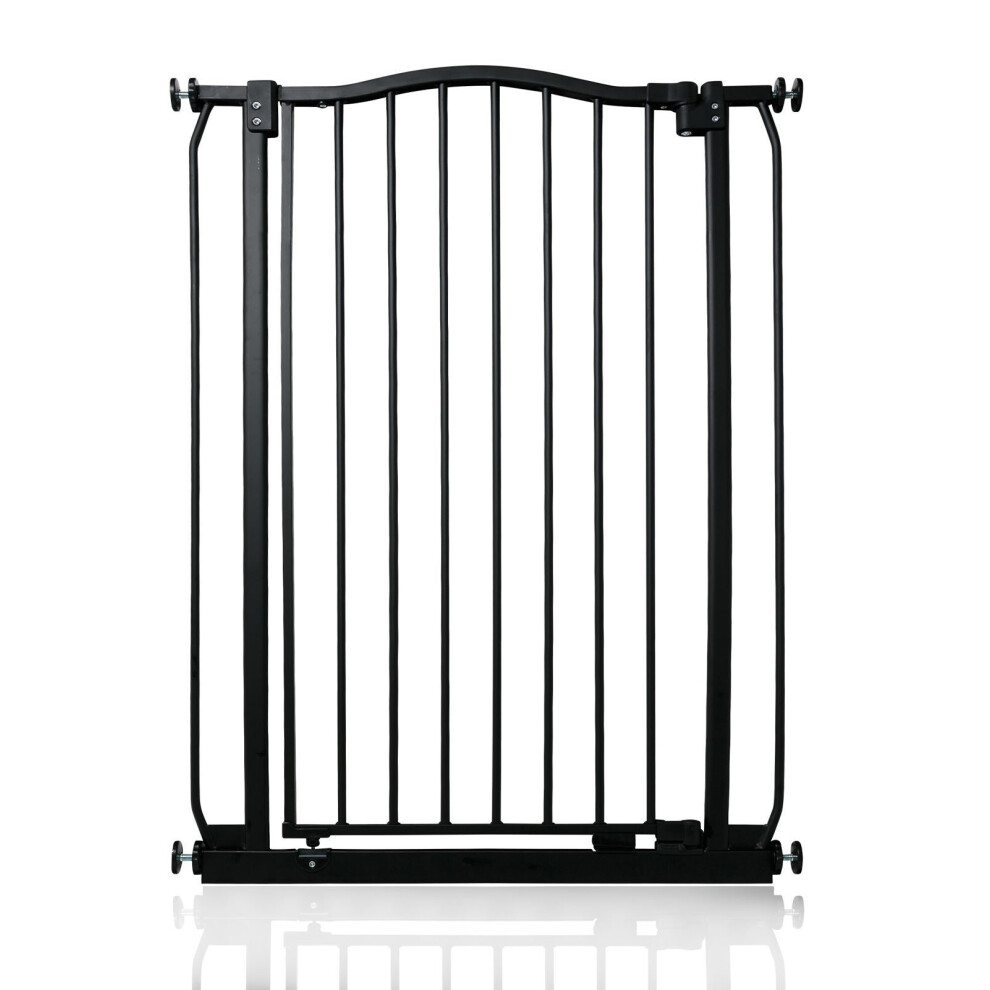 (Matt 71Cm - 80Cm) Extra Tall Curved Top Gate Black Safetots