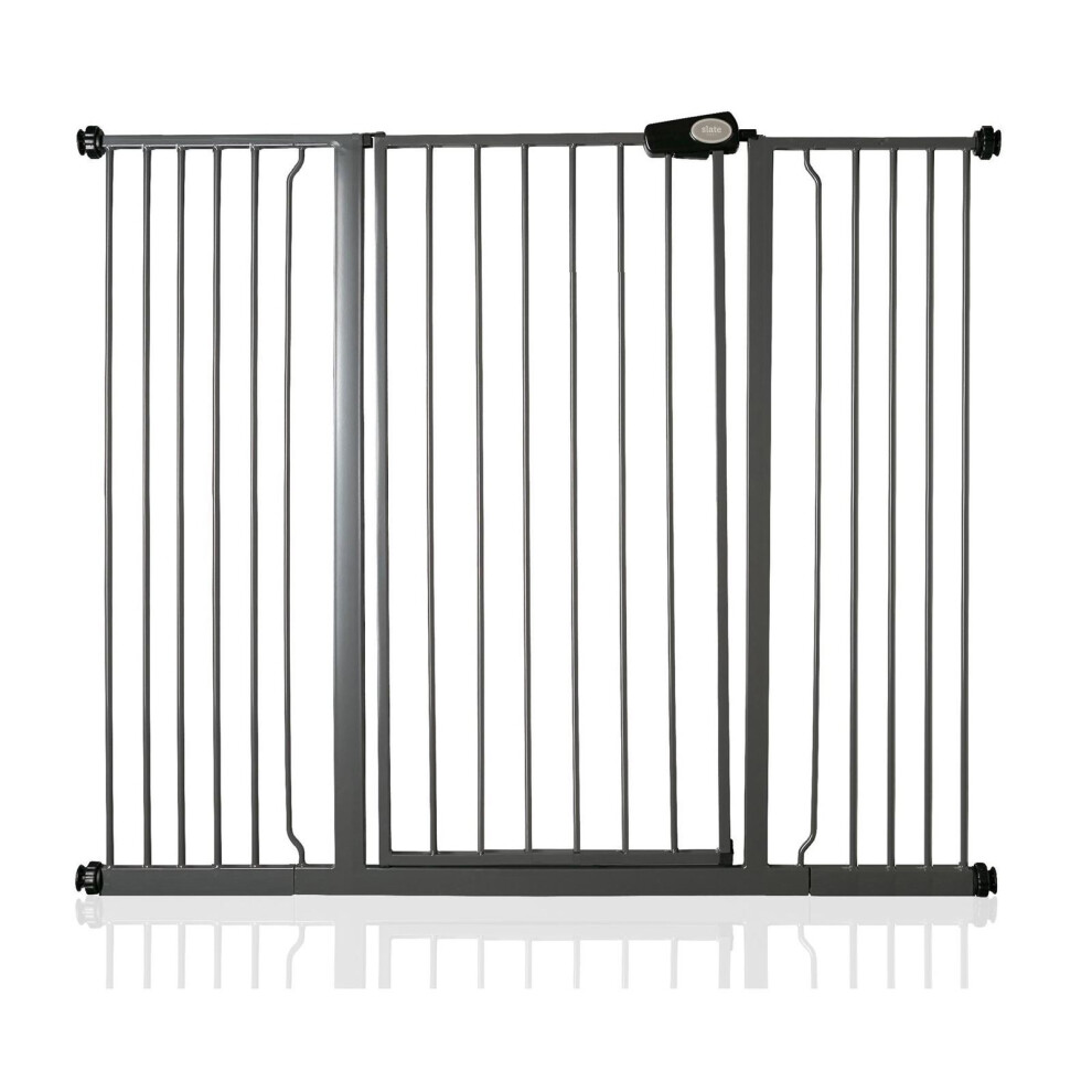 Safetots (Slate 133.2Cm - 140.8Cm) Extra Tall Pressure Fit Gate Grey