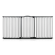(Negro mate, 197cm - 206cm) Safetots Barrera Extra Alta de Tope Curvo para Bebés