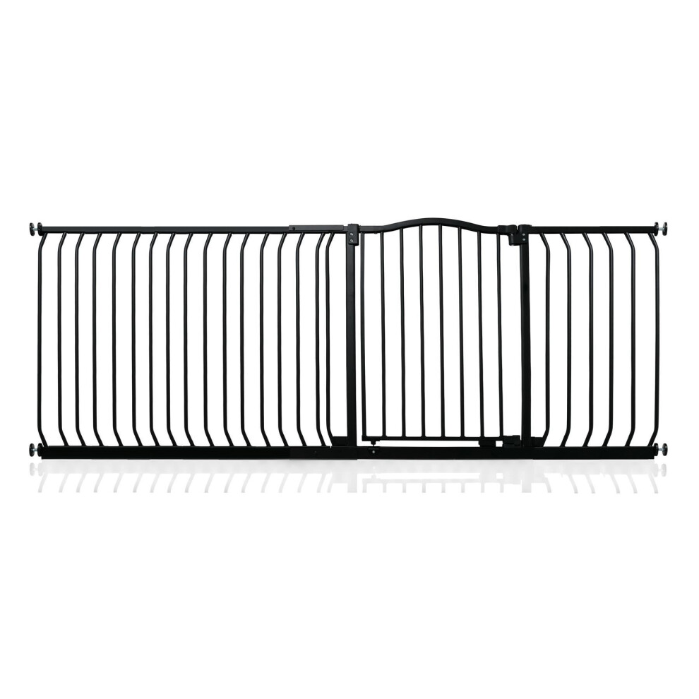 Safetots (Matt Black, 198Cm - 207Cm) Curved Top Safety Gate