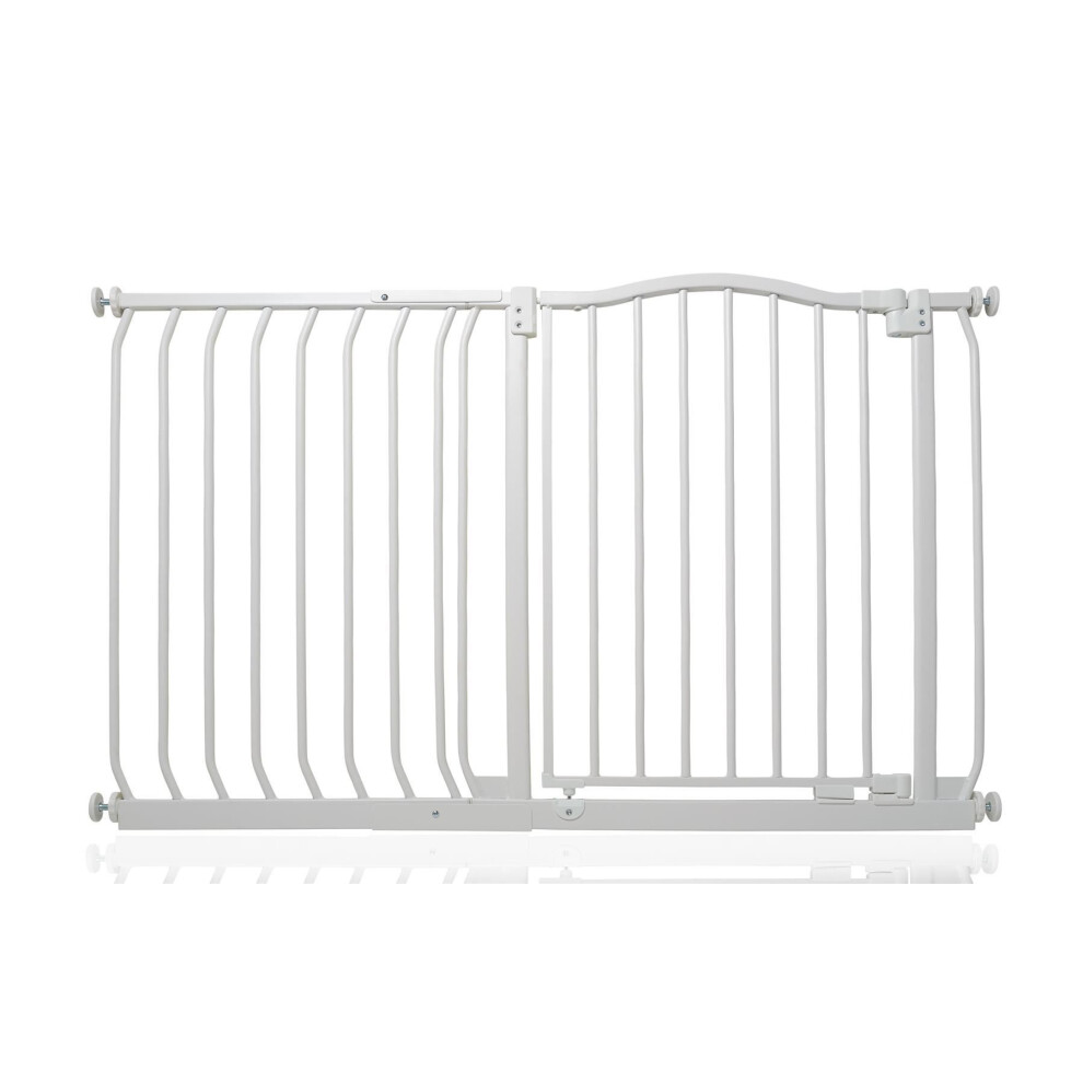 B&Q - Curved Top Safety Gate116Cm125CmMatt WhitePressure Fit Stair Gate - Image 2