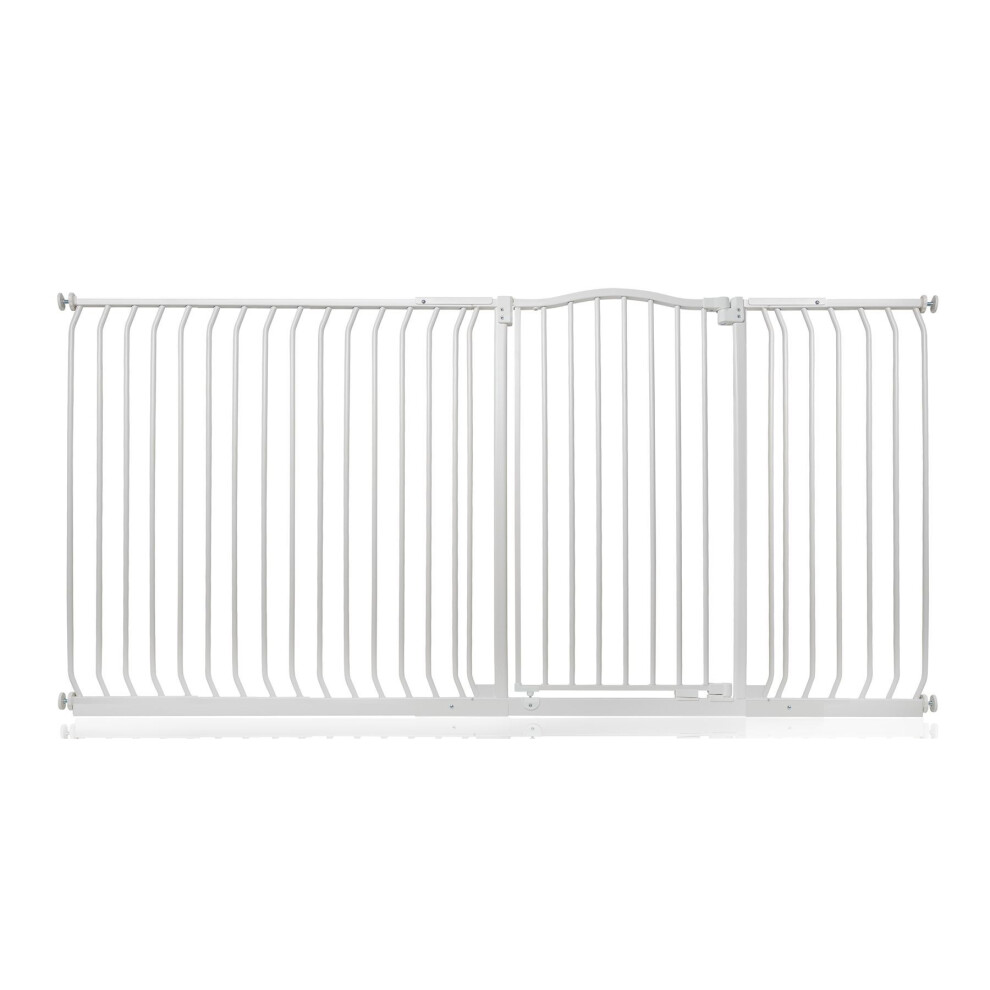 (Matt 207Cm - 216Cm) Extra Tall Curved Top Gate White Safetots