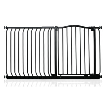 (Matt Black, 134cm - 143cm) Safetots Curved Top Safety Gate