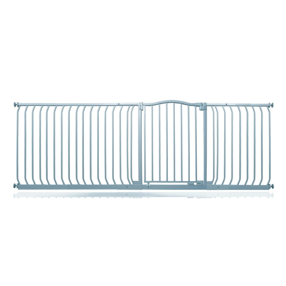 B&Q - Curved Top Safety Gate216Cm225CmMatt GreyPressure Fit Stair Gate - Image 2