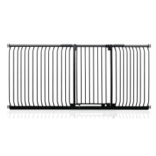 (Negro mate, 234cm - 243cm) Safetots Barrera Extra Alta Elite de Seguridad para Bebés